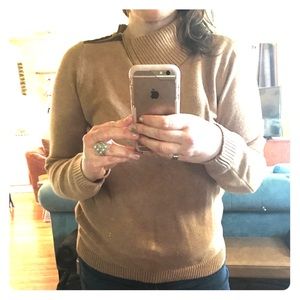 Charter Club tan/brown zip neck sweater (XL)